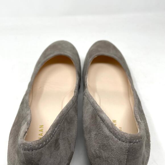 Cole Haan Grand OS Sadie Gray Taupe Leather Suede Ballet Wedge Pumps Shoes 7.5 - Picture 9 of 15
